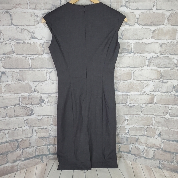 Mexx Career Sheath Dress Charcoal Gray Cap Sleeve Size 34 NWT Friends Classic - Picture 7 of 16